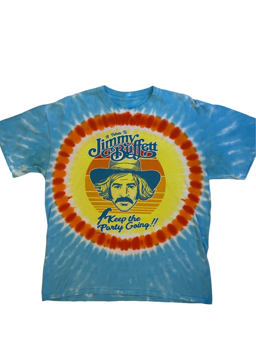 Liquid Blue Jimmy Buffett Tribute Tie Dye Tee Hollywood Bowl 2024 L